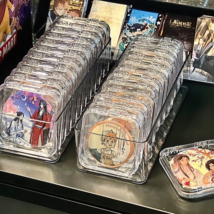グッズ収納 透明蓋付き缶バッジ専用収納ケース