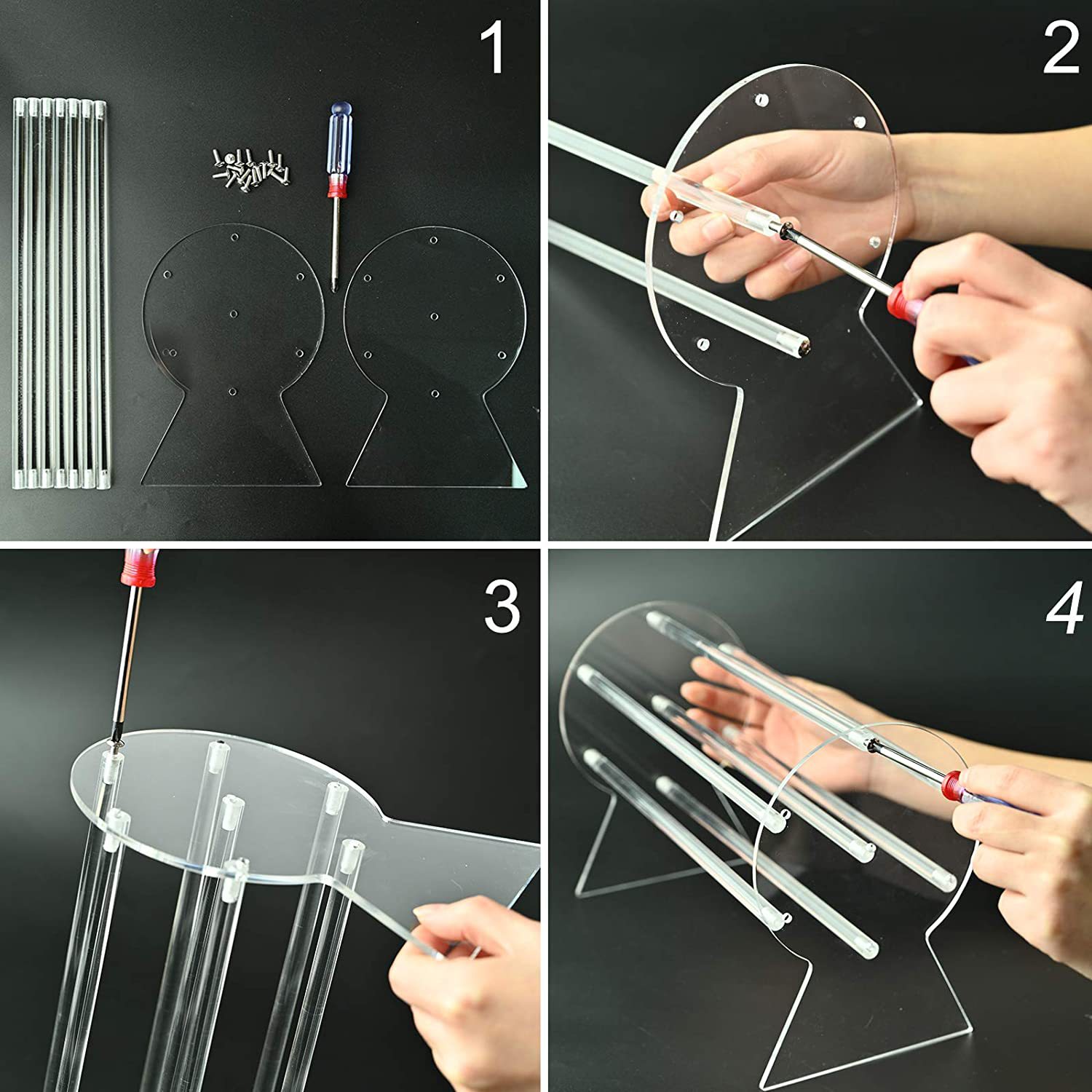 グッズ収納 透明アクリル製カチューシャ専用スタンド