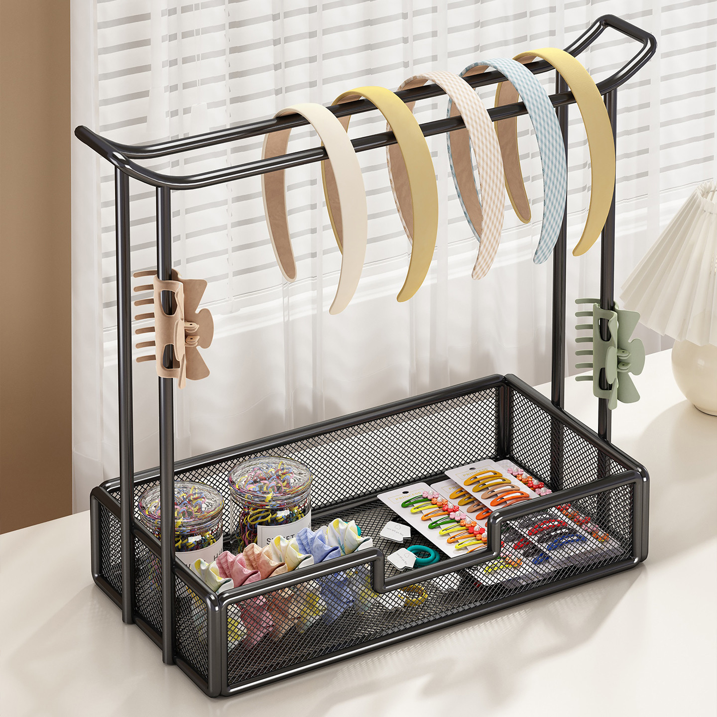 グッズ収納 多機能ヘアアクセサリー収納ラック引き出し付き