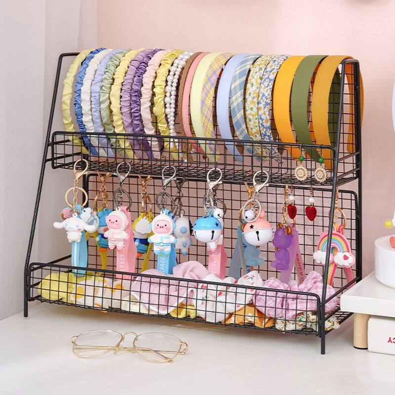 グッズ収納 三段式カチューシャ収納ラック小物整理棚