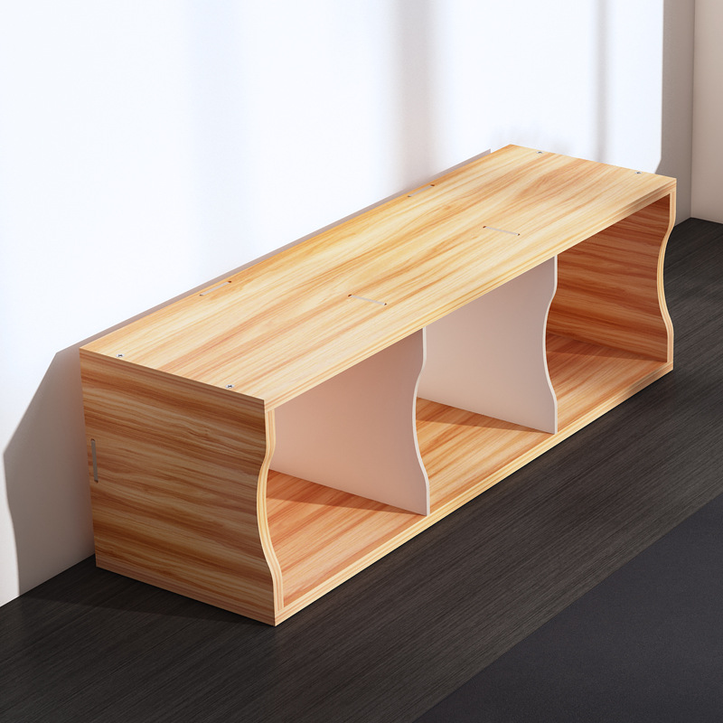 グッズ収納 木製曲線デザイン横型ディスク専用ラック　CD収納