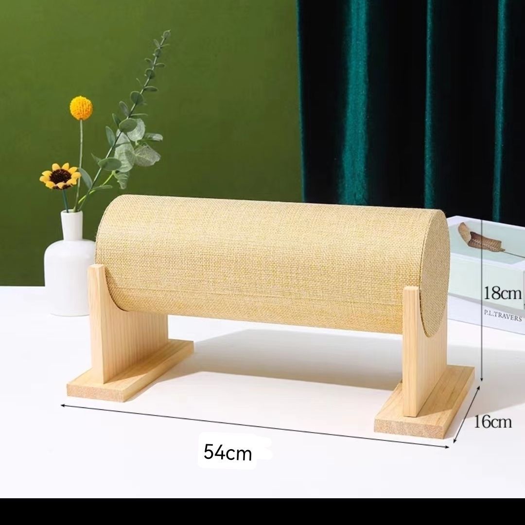 グッズ収納 木製台座付き円筒型　カチューシャ収納