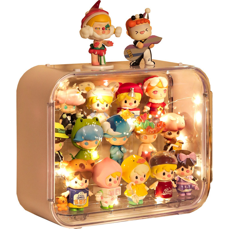 グッズ収納 照明付き透明扉フィギュア収納ボックス