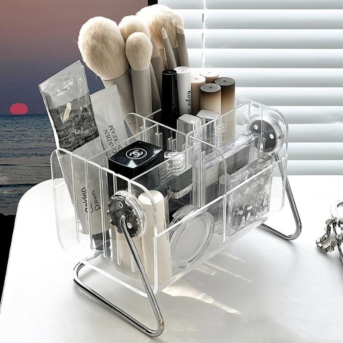 グッズ収納 360度回転式化粧品収納メイクボックス