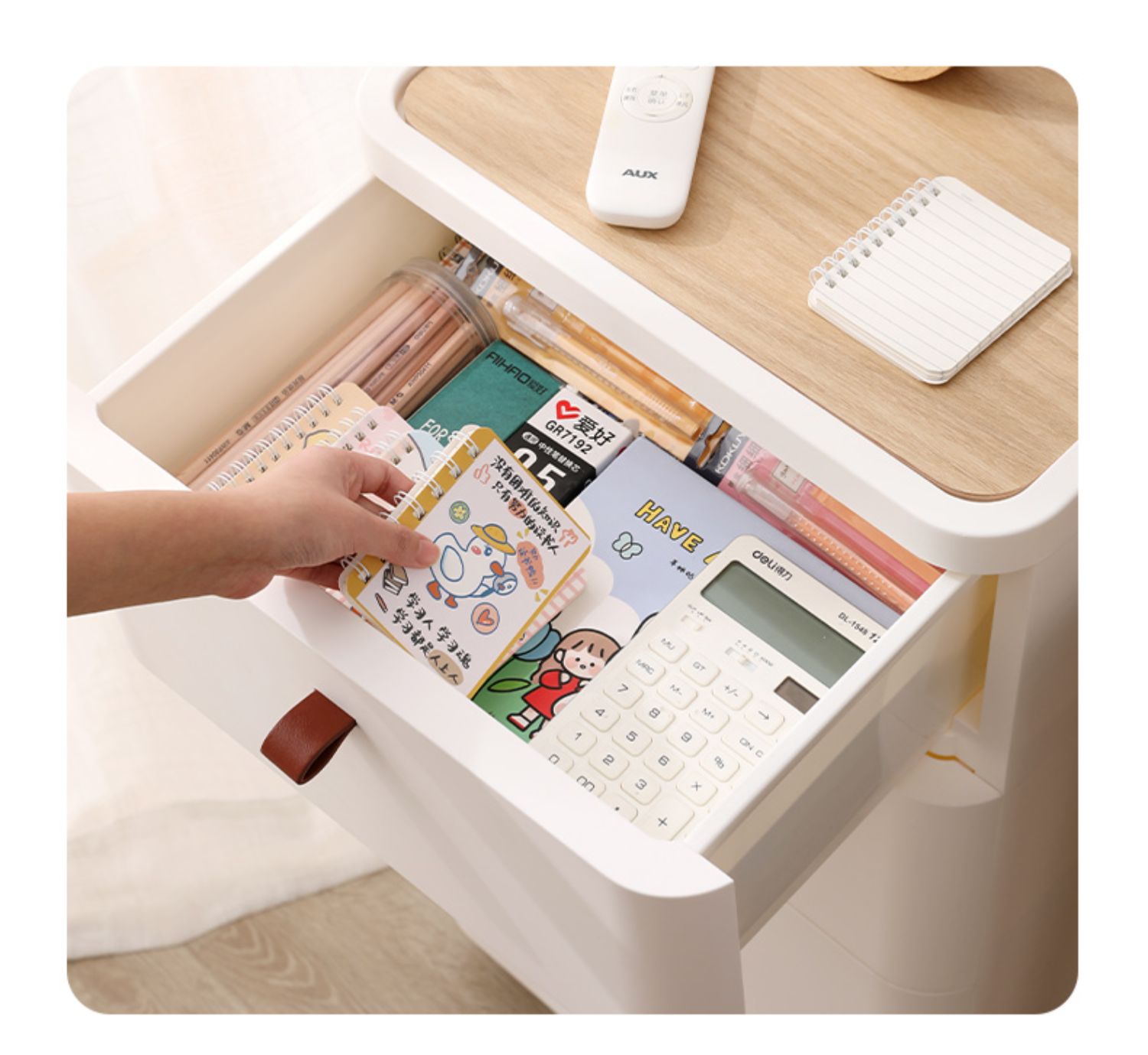 グッズ収納 北欧風ナイトテーブル収納ケース