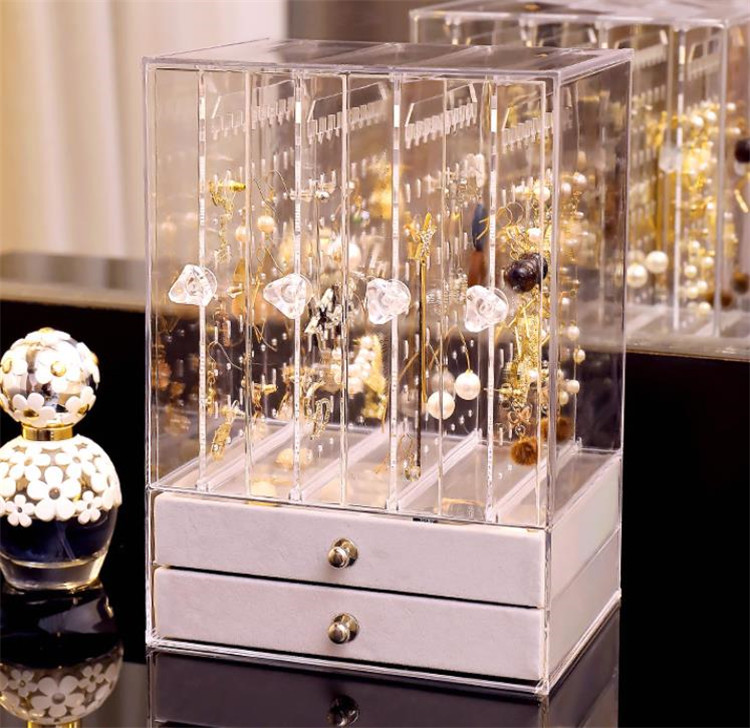 グッズ収納 アクセサリー大容量収納ディスプレイケース引き出し付き小物整理