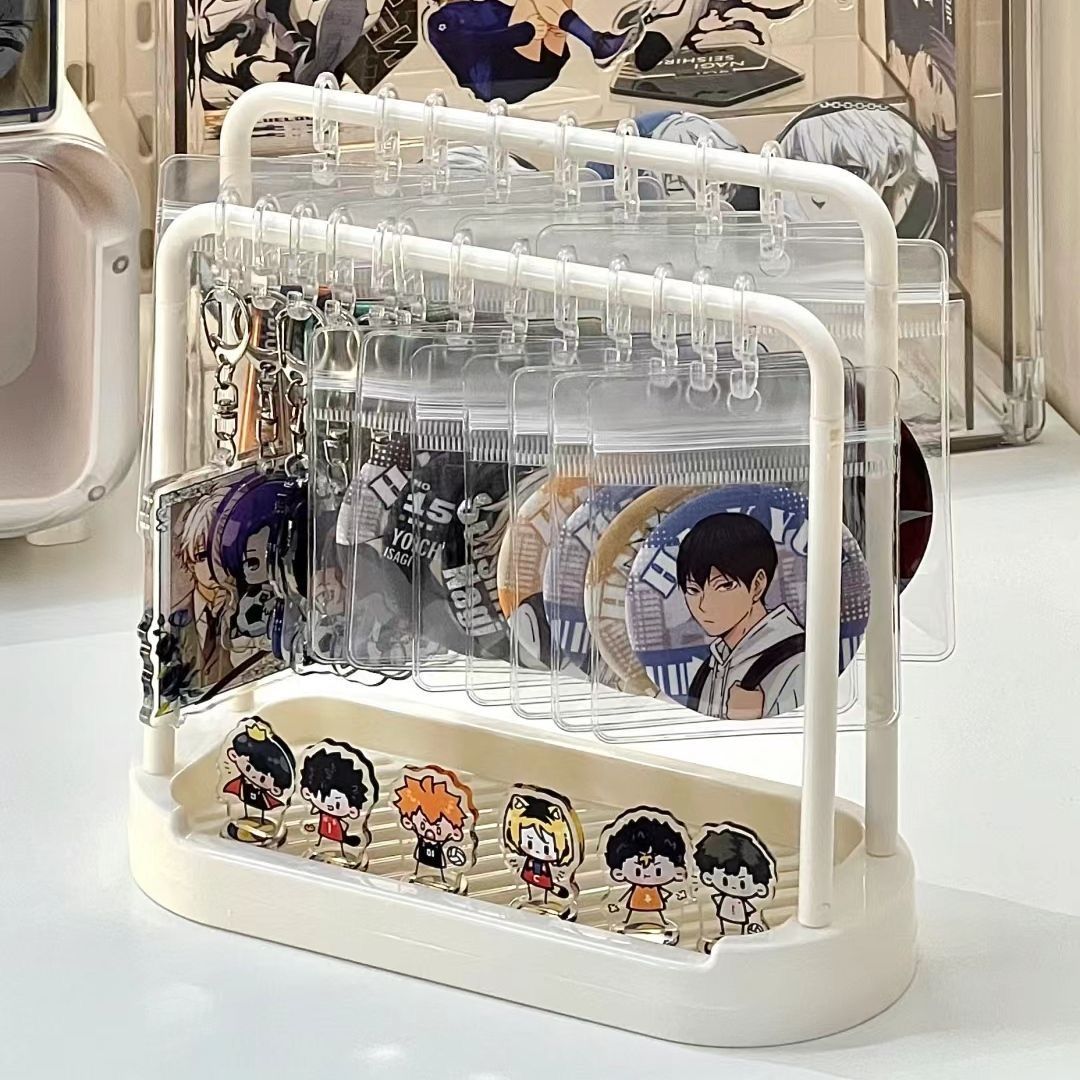 グッズ収納 缶バッジ＆アクリルキーホルダー収納ラック