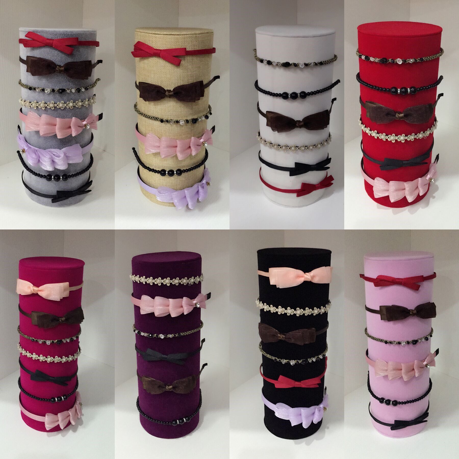 グッズ収納 多段式カチューシャ収納タワースタンド