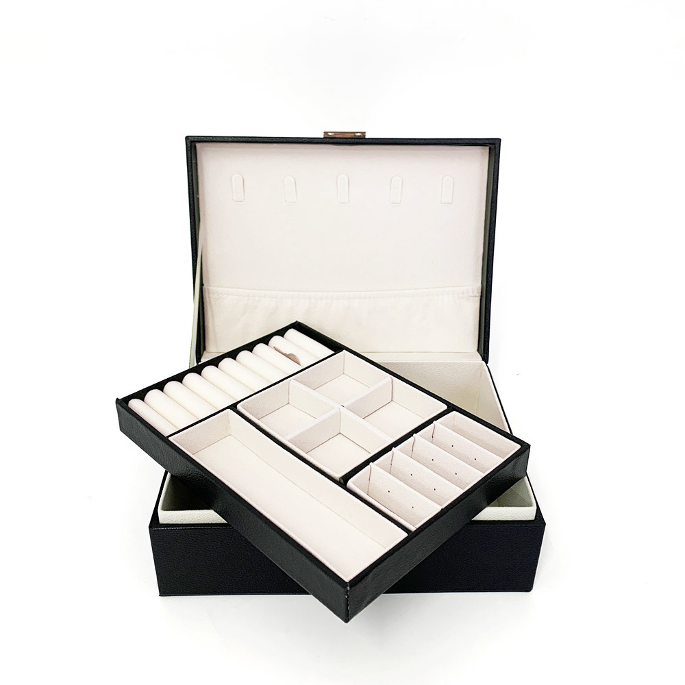 グッズ収納 二段式鍵付き宝飾品収納ケース 