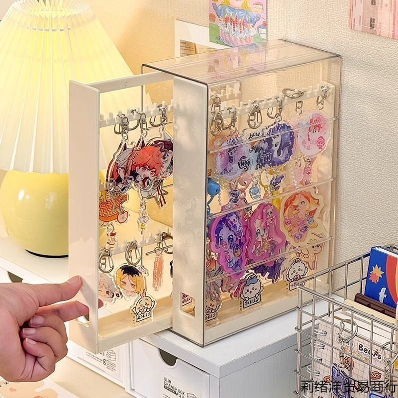 グッズ収納 透明アクリル多段式キーホルダー展示ケース