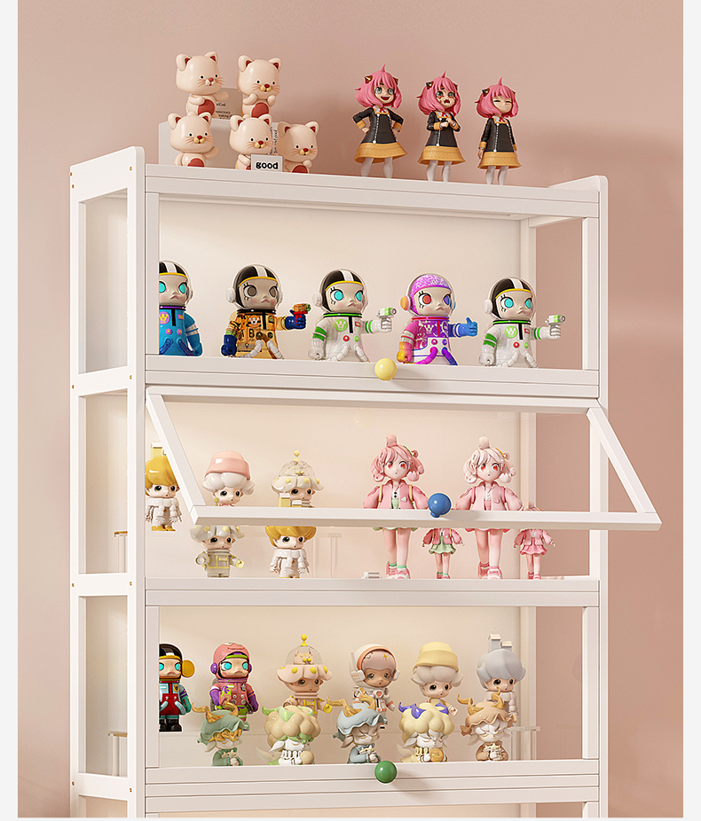 グッズ収納 照明付きフィギュアコレクション棚