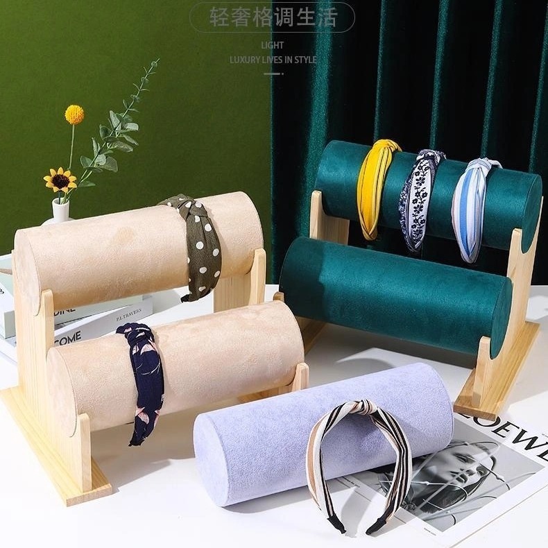 グッズ収納 木製スタンド式　カチューシャ収納