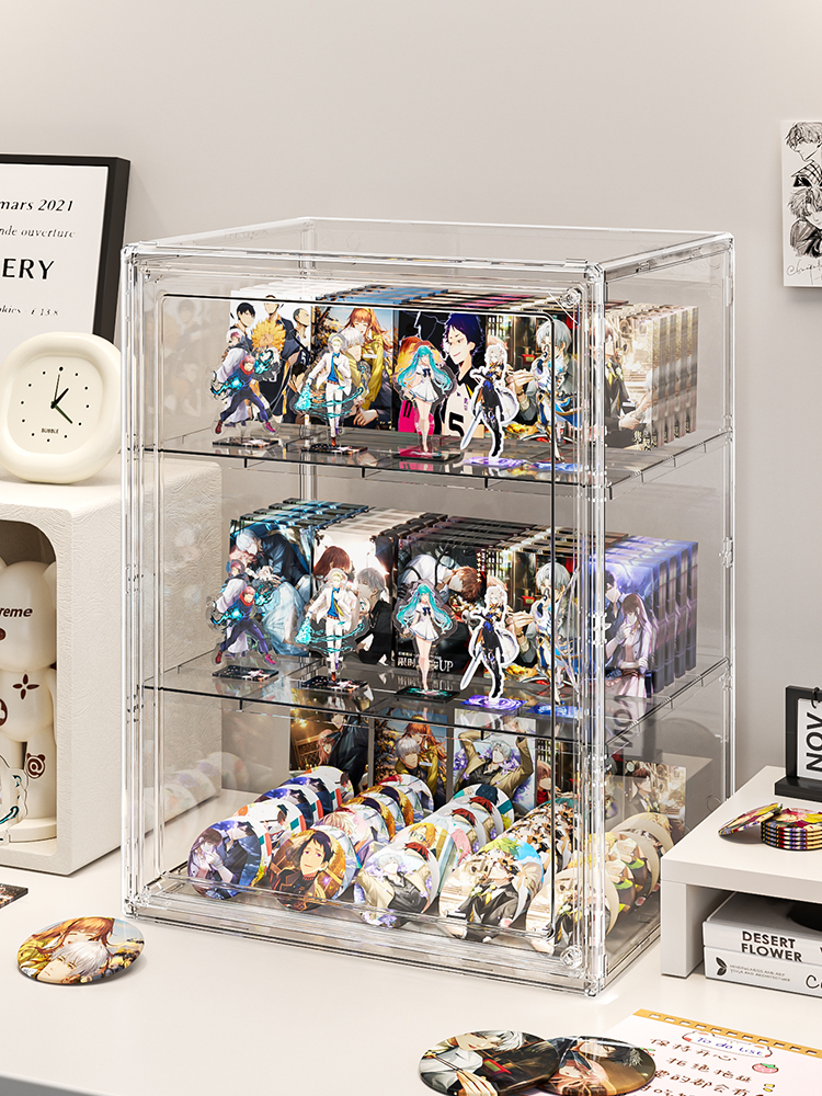 グッズ収納 クリア三段アクスタコレクションケース