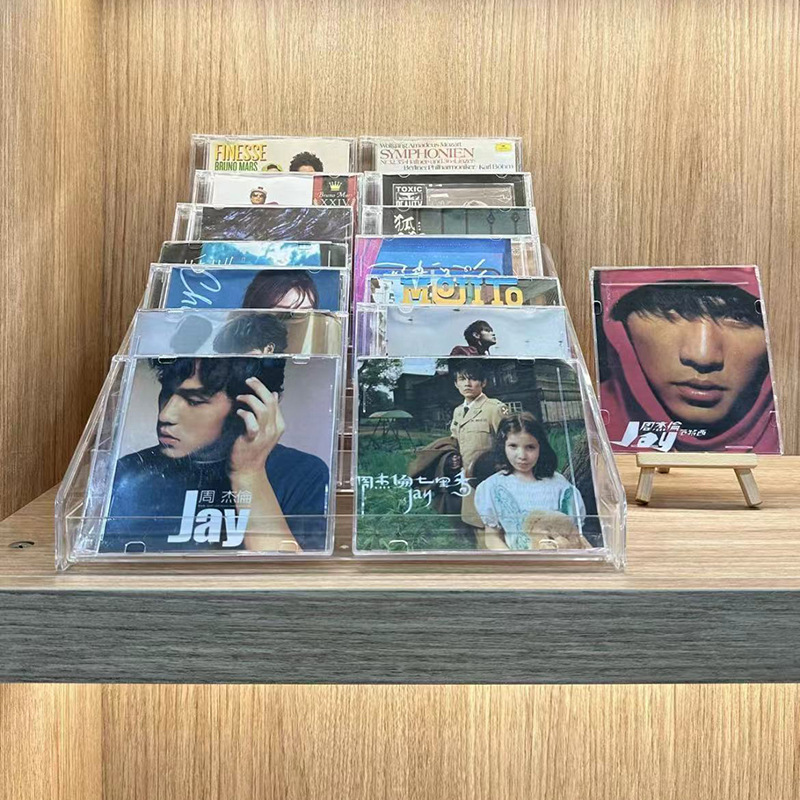 グッズ収納 透明段差式音楽コレクション展示棚