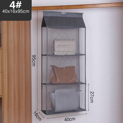 グッズ収納 吊り下げ式かばん収納ケース 折りたたみ多段ハンガー