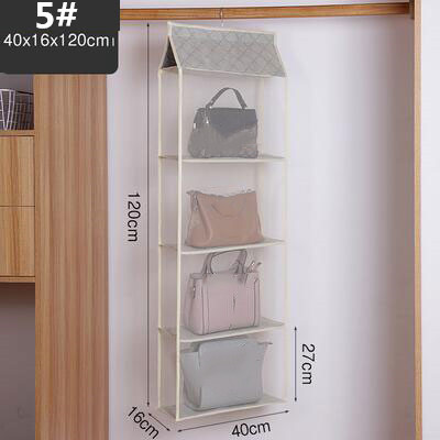 グッズ収納 吊り下げ式かばん収納ケース 折りたたみ多段ハンガー
