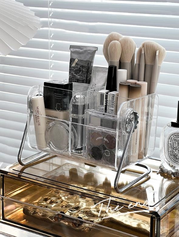 グッズ収納 360度回転式化粧品収納メイクボックス