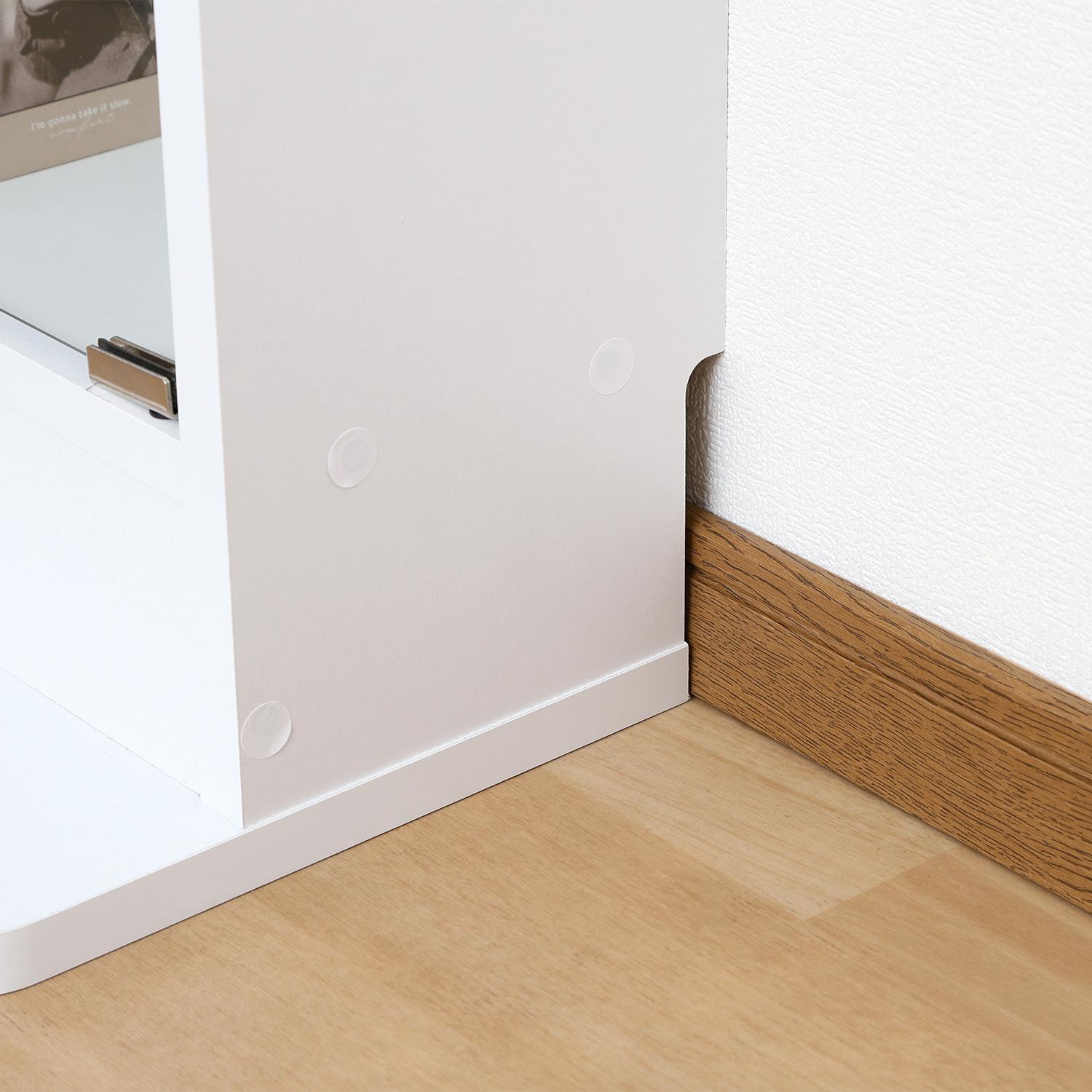 グッズ収納 強化ガラス薄型ディスプレイケース高さ180センチ白色