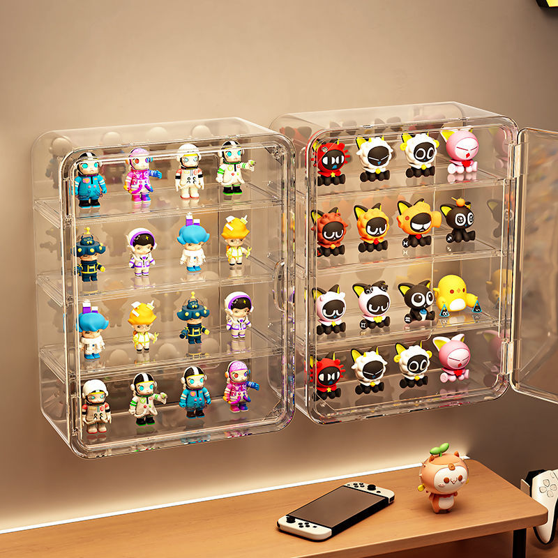 グッズ収納 壁掛け透明アクリルフィギュア収納ディスプレイケース