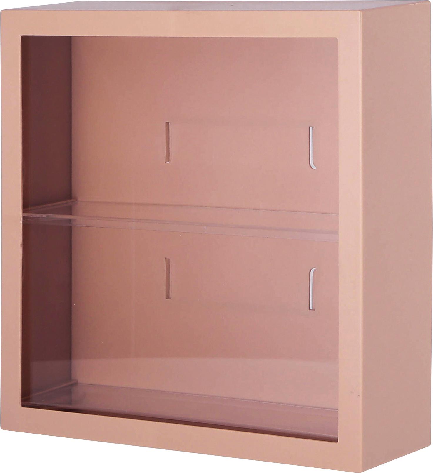 グッズ収納 壁掛け コレクション ディスプレイケース  茶色