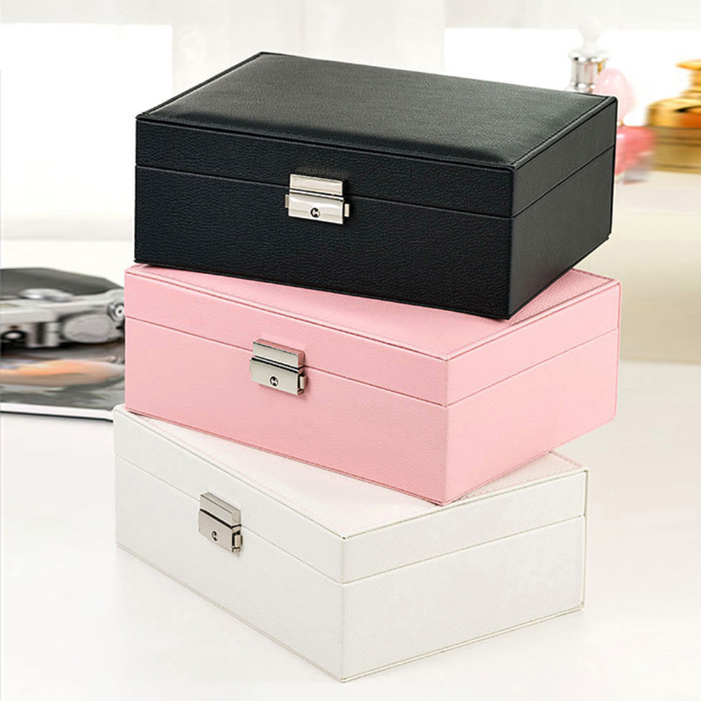 グッズ収納 二段式鍵付き宝飾品収納ケース 