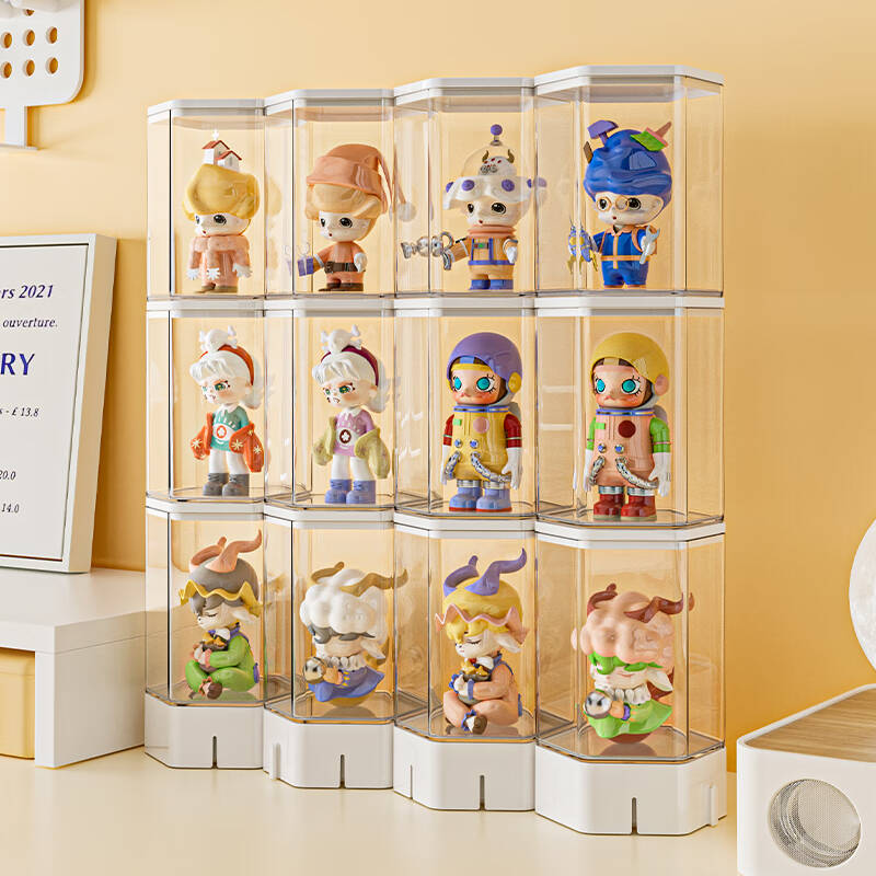 グッズ収納 六角形連結透明コレクションケース