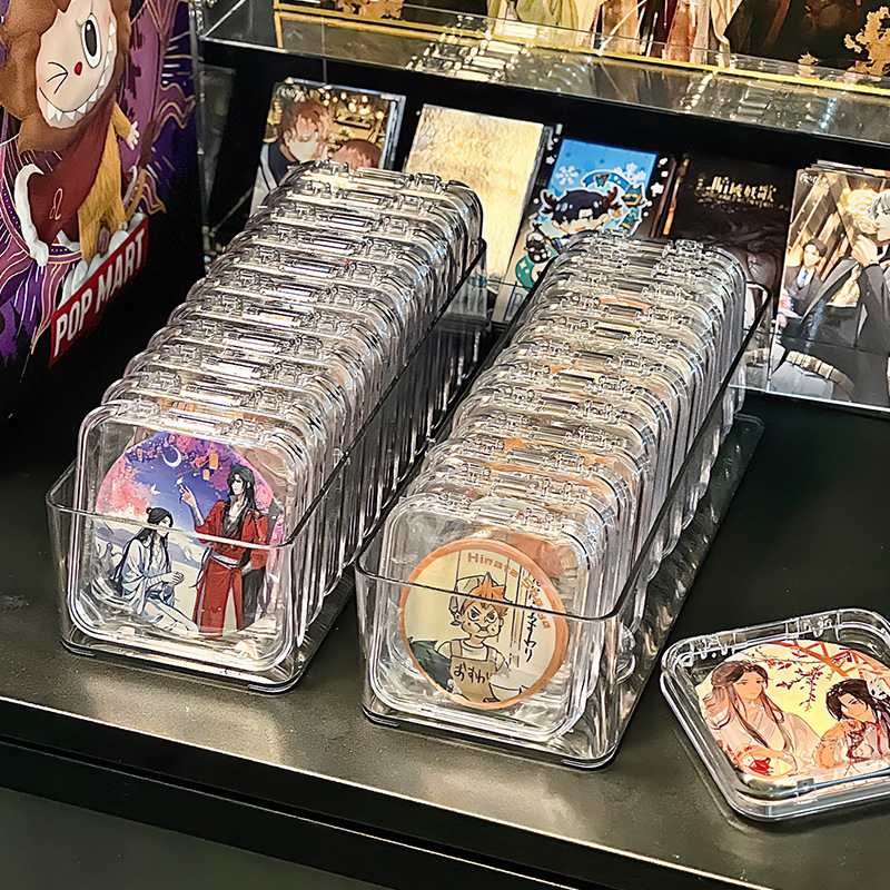 グッズ収納 透明蓋付き缶バッジ専用収納ケース