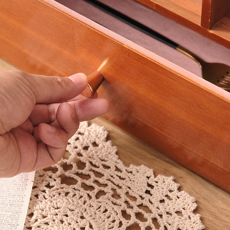 グッズ収納 木製六仕切り引き出し付き卓上整理棚収納ケース