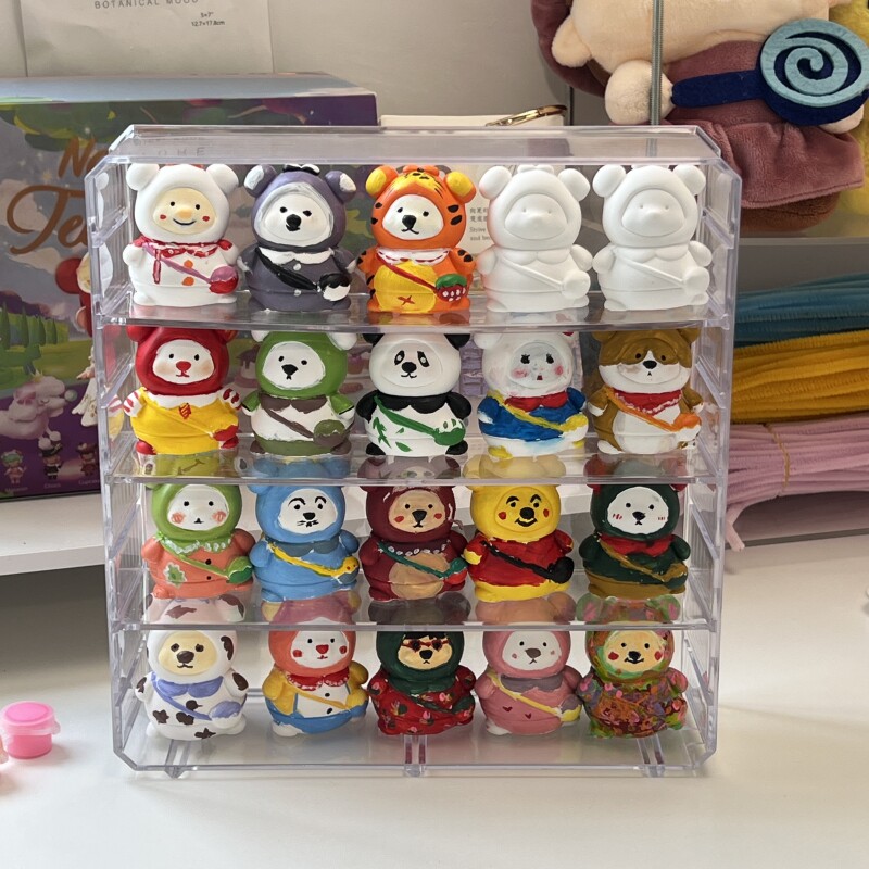 グッズ収納 四段式透明アクリル小物収納ディスプレイケース