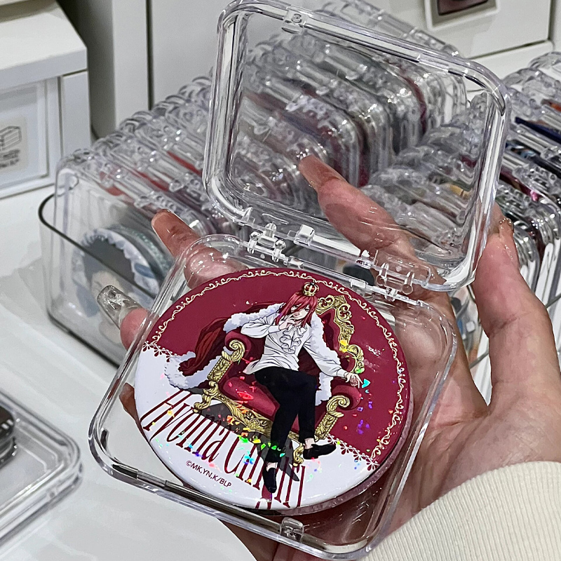 グッズ収納 透明整列ケース 缶バッジコレクション用