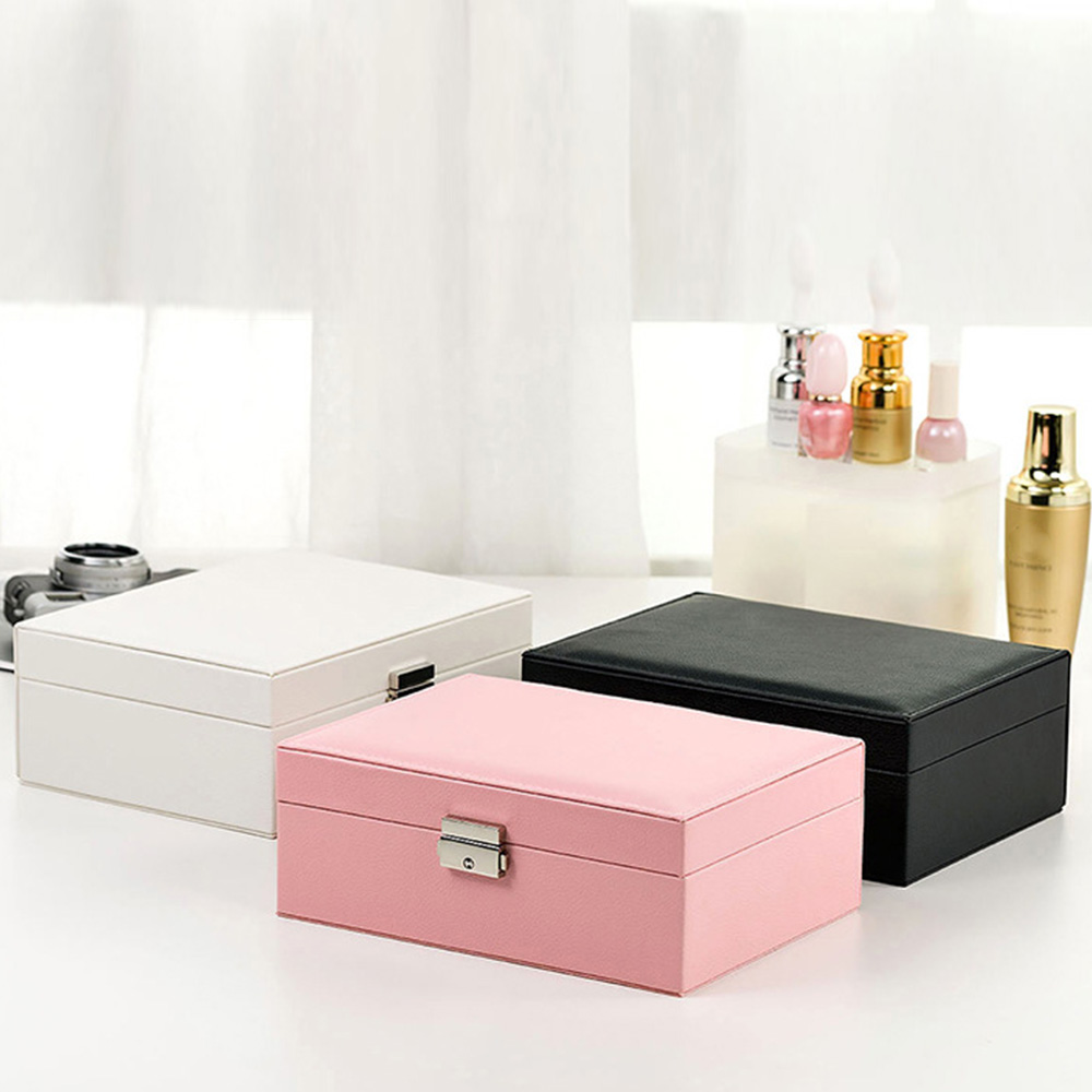 グッズ収納 二段式鍵付き宝飾品収納ケース 