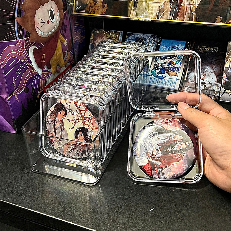 グッズ収納 クリア収納ケース 角型 缶バッジディスプレイ