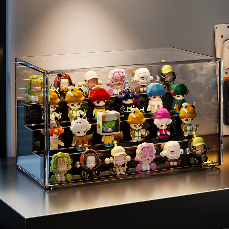 グッズ収納 透明アクリル製多段式観覧型フィギュア収納ケース