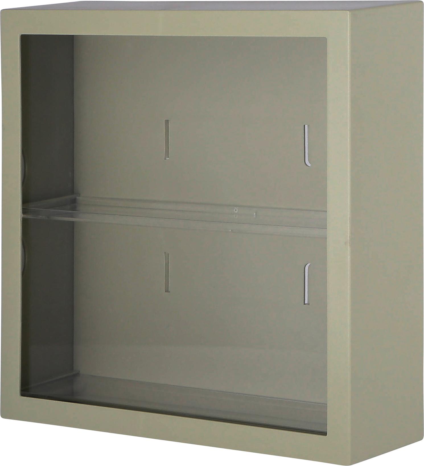 グッズ収納   壁掛け ディスプレイケース　抹茶色 推し活