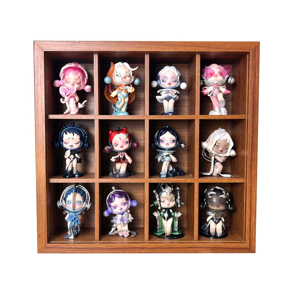 グッズ収納 壁掛け式十二マス仕切りコレクション展示棚