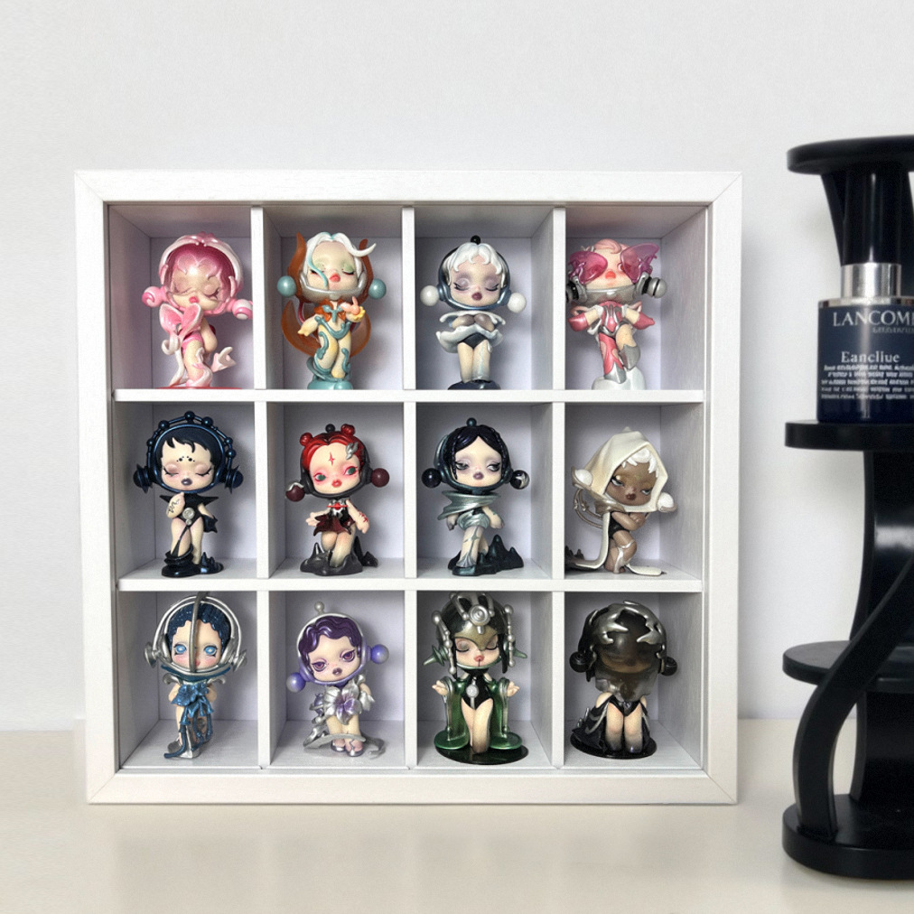 グッズ収納 壁掛け式十二マス仕切りコレクション展示棚