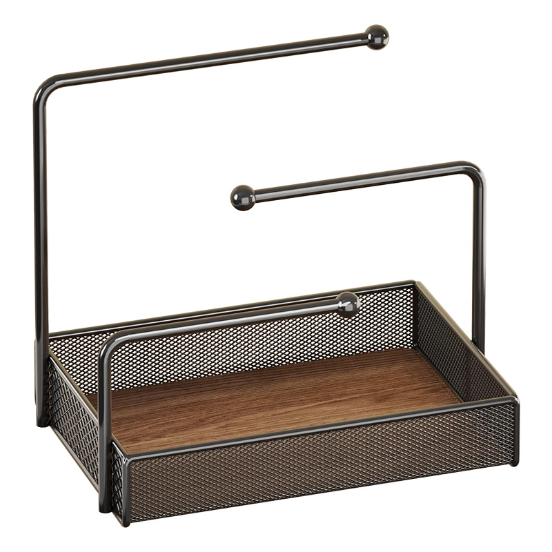 グッズ収納 多機能髪飾り整理トレイ付き吊り下げ収納台　カチューシャ収納