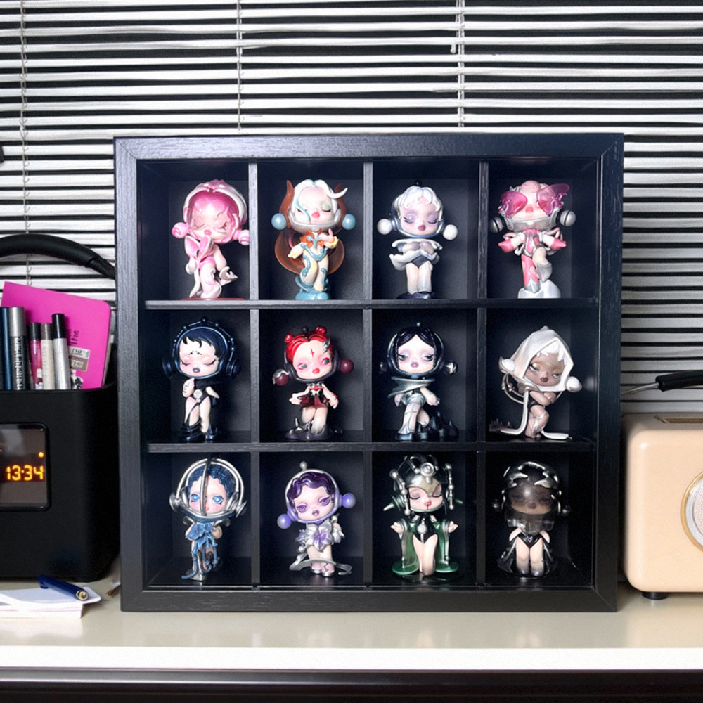 グッズ収納 壁掛け式十二マス仕切りコレクション展示棚