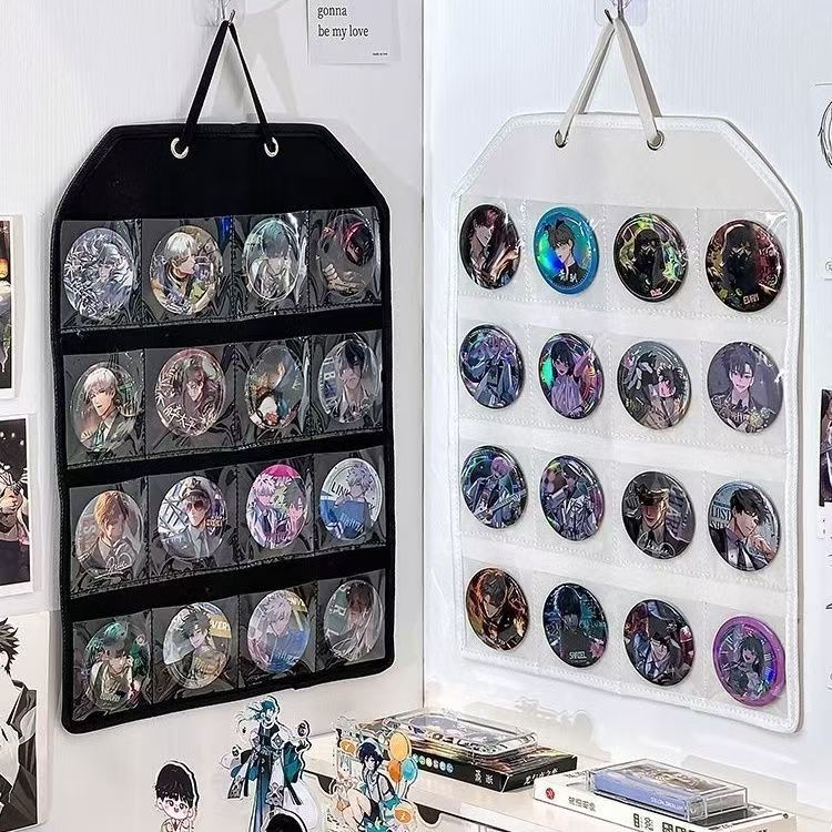 グッズ収納 壁掛け式 缶バッジ収納 ボード十六格子タイプ