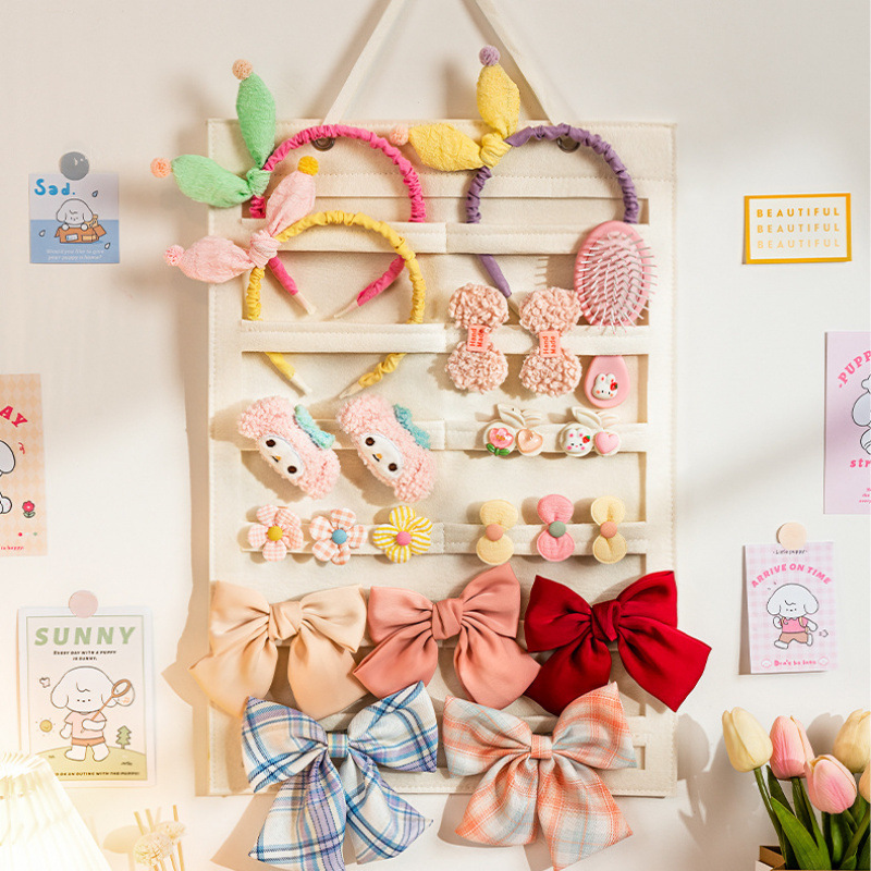 グッズ収納 可折畳式多段髪飾り　カチューシャ収納