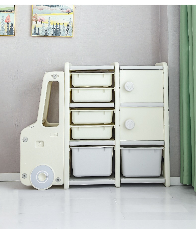 グッズ収納 子ども用自動車型おもちゃ収納ラック