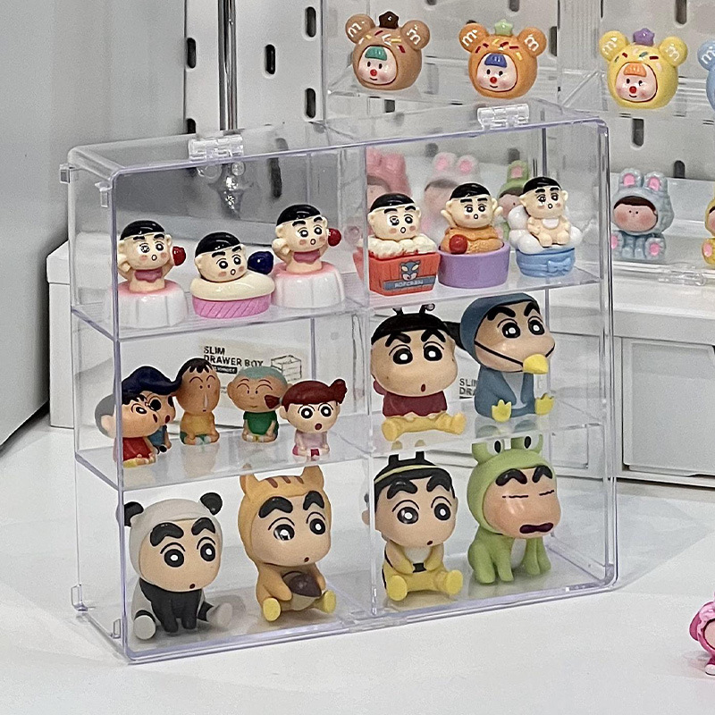 グッズ収納 透明アクリル製多段式フィギュア飾り棚