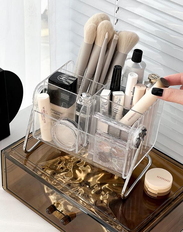 グッズ収納 360度回転式化粧品収納メイクボックス