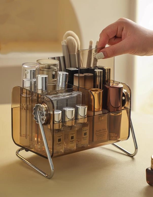 グッズ収納 360度回転式化粧品収納メイクボックス