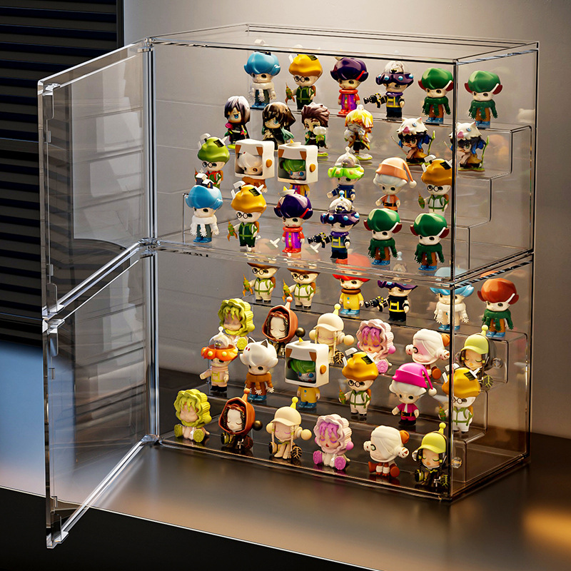グッズ収納 透明アクリル製多段式観覧型フィギュア収納ケース
