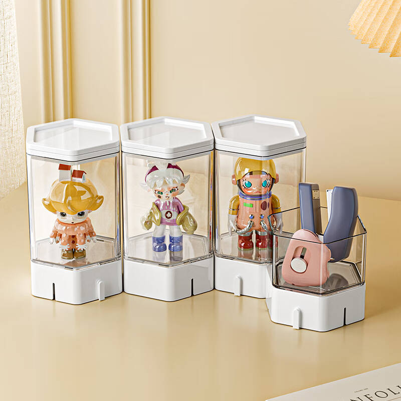 グッズ収納 六角形連結透明コレクションケース