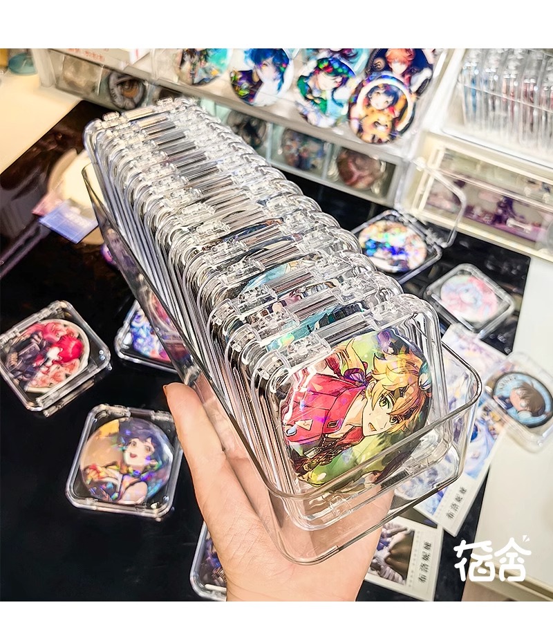 グッズ収納 透明整列ケース 缶バッジコレクション用