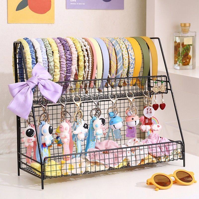 グッズ収納 三段式カチューシャ収納ラック小物整理棚