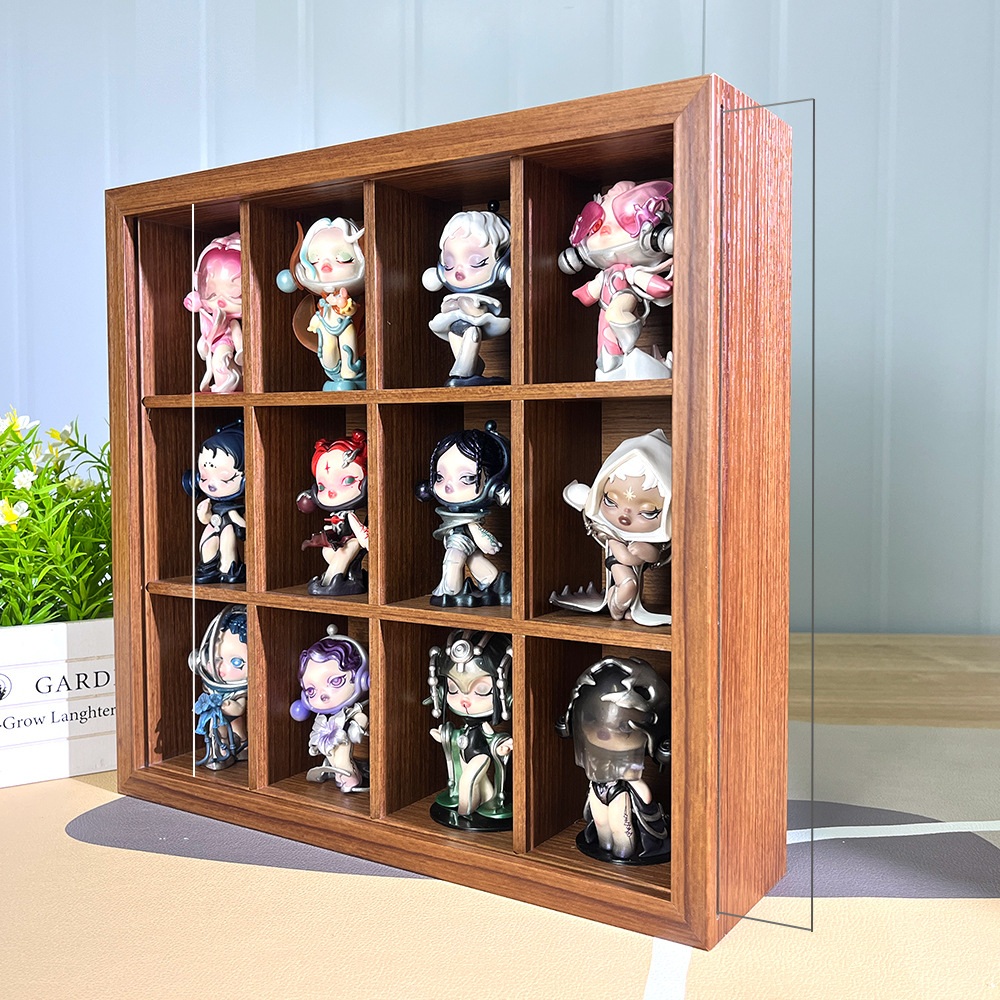 グッズ収納 壁掛け式十二マス仕切りコレクション展示棚