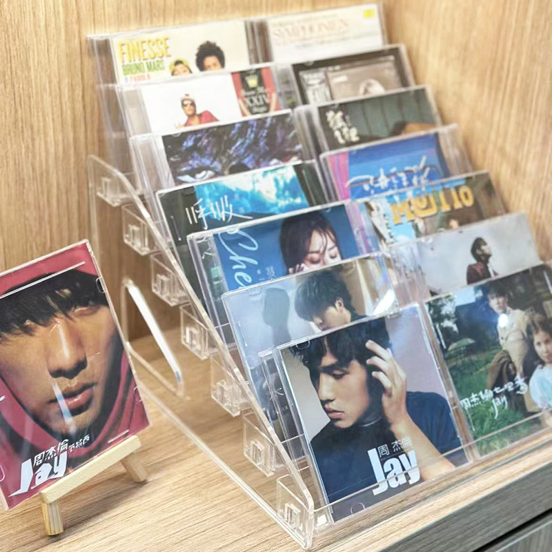 グッズ収納 透明段差式音楽コレクション展示棚